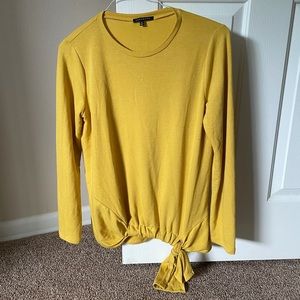 Long sleeve side tie shirt